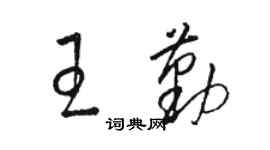 骆恒光王勤草书个性签名怎么写