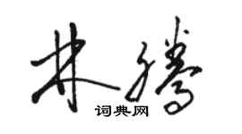 骆恒光林腾草书个性签名怎么写