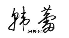 骆恒光韩蕾草书个性签名怎么写