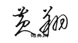 骆恒光黄翔草书个性签名怎么写