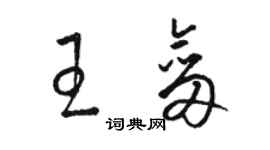骆恒光王剑草书个性签名怎么写