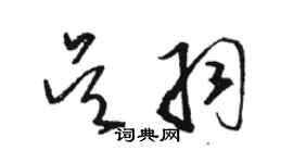 骆恒光吴羽草书个性签名怎么写