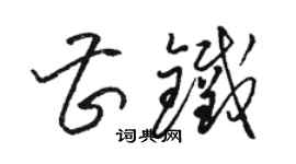骆恒光曹铁草书个性签名怎么写