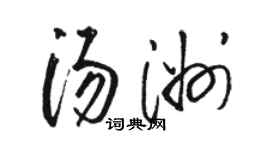 骆恒光汤洲草书个性签名怎么写