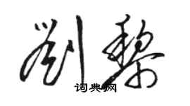 骆恒光刘黎草书个性签名怎么写