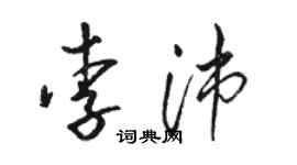 骆恒光李沛草书个性签名怎么写