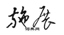 骆恒光施展草书个性签名怎么写