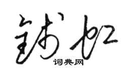 骆恒光钱虹草书个性签名怎么写