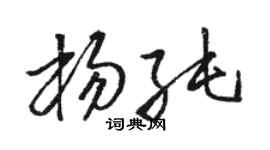 骆恒光杨纯草书个性签名怎么写