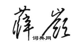骆恒光薛岭草书个性签名怎么写