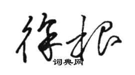 骆恒光徐根草书个性签名怎么写