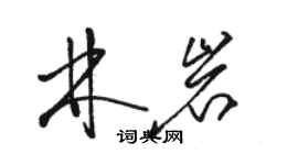 骆恒光林岩草书个性签名怎么写