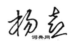 骆恒光杨喜草书个性签名怎么写