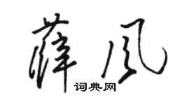 骆恒光薛风草书个性签名怎么写