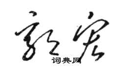 骆恒光郭宏草书个性签名怎么写