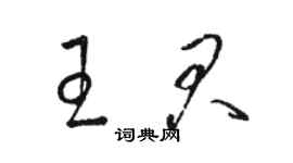 骆恒光王君草书个性签名怎么写