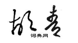 骆恒光胡青草书个性签名怎么写