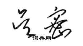 骆恒光吴密草书个性签名怎么写