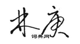 骆恒光林庚草书个性签名怎么写