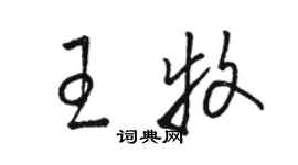 骆恒光王牧草书个性签名怎么写