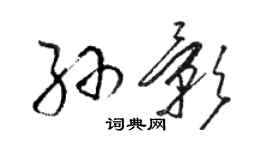 骆恒光孙影草书个性签名怎么写