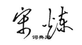骆恒光宋炼草书个性签名怎么写