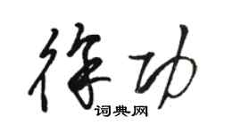骆恒光徐功草书个性签名怎么写