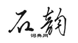 骆恒光石韵草书个性签名怎么写