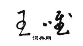 骆恒光王唯草书个性签名怎么写