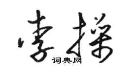 骆恒光李操草书个性签名怎么写
