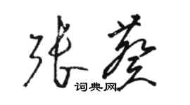 骆恒光张葵草书个性签名怎么写