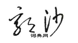 骆恒光郭沙草书个性签名怎么写