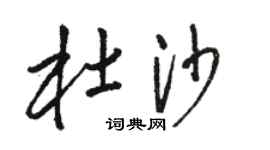 骆恒光杜沙草书个性签名怎么写