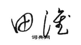 骆恒光田淮草书个性签名怎么写