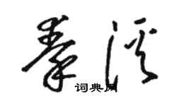 骆恒光秦溪草书个性签名怎么写