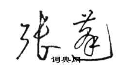骆恒光张蓬草书个性签名怎么写