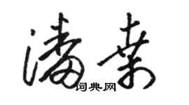 骆恒光潘桑草书个性签名怎么写