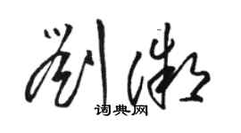 骆恒光刘微草书个性签名怎么写