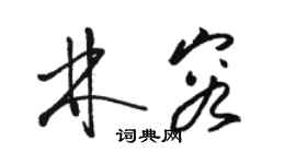 骆恒光林容草书个性签名怎么写