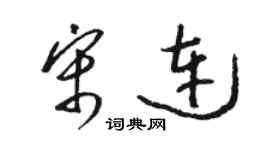 骆恒光宋连草书个性签名怎么写