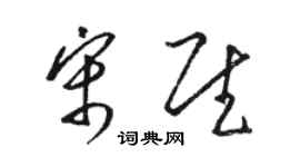 骆恒光宋慰草书个性签名怎么写