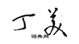 骆恒光丁美草书个性签名怎么写