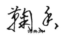 骆恒光鞠香草书个性签名怎么写