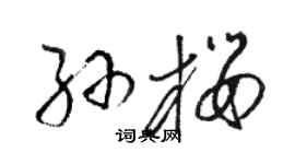 骆恒光孙樱草书个性签名怎么写