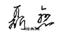 骆恒光聂恋草书个性签名怎么写