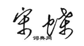 骆恒光宋蝶草书个性签名怎么写