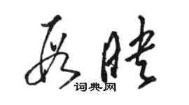 骆恒光段映草书个性签名怎么写