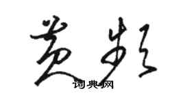 骆恒光黄频草书个性签名怎么写