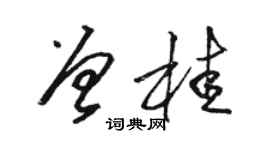 骆恒光曾桂草书个性签名怎么写
