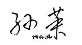骆恒光孙茉草书个性签名怎么写
